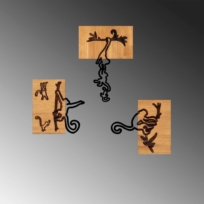 Wallity Naughty Monkeys - 338 Escultura de pared